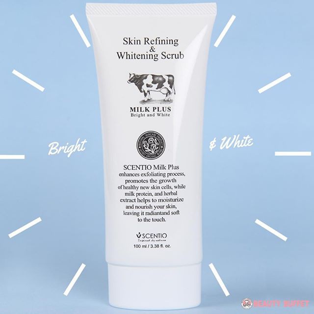 Gel tẩy tế bào chết da mặt và toàn thân dưỡng trắng và trẻ hoá da Scentio Milk Plus 100ml | BigBuy360 - bigbuy360.vn