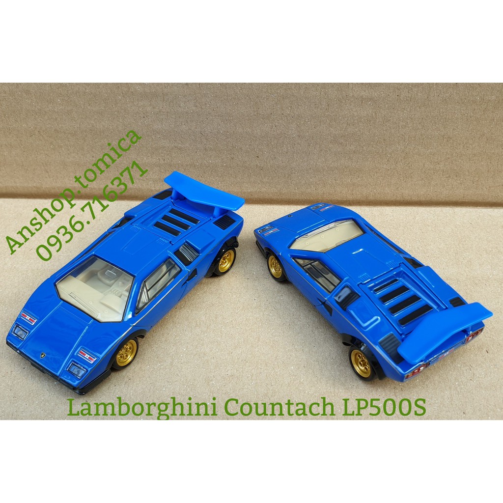 Mô hình xe Lambor premium màu xanh tomica Nhật Bản