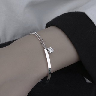 Vòng tay mạ vàng trắng đính zircon