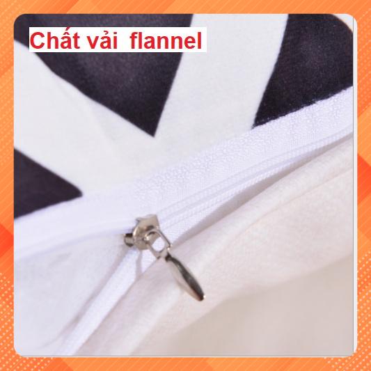 Vỏ gối sofa, tựa lưng, trang trí nhà cửa, văn phòng, cửa hàng vải Flannnel M4