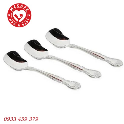 Set 3 muỗng/thìa Inox ăn sữa chua/ăn kem ngộ ngĩnh cho trẻ- Nhật Bản