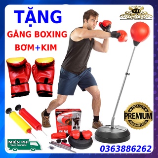 Bóng đấm phản xạ tốc độ lắc lư điều chỉnh được độ cao + tặng găng boxing + bơm hơi, dòng bóng đấm boxing cho dân chuyên