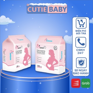 Miếng Lót Thấm Sữa MamiCare 100 Tấm Dán Cho Mẹ, Siêu Thấm, Siêu Dính, Siêu Mỏng, Chống Tràn, Cấu Tạo 3D Thoáng Khí