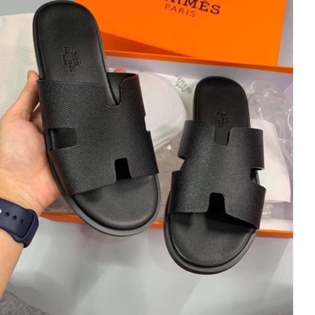 Dép đính đá nam chữ HH đế mỏng kèm video