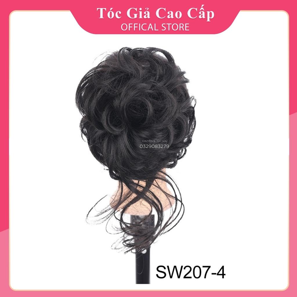 Tóc giả búi xoăn kẹp , có râu mẫu mới, DW207