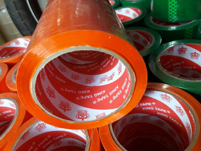 BĂNG KEO MÀU CAM. 1 CÂY 6 CUỘN