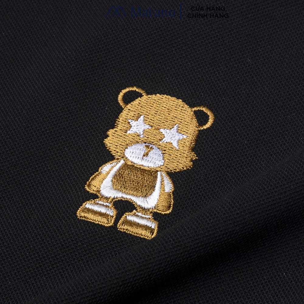 Áo PoLo Nam Regular Thêu MATANO PO069 Basic, vải cotton dày dặn, thoáng khí, thấm mồ hôi, trẻ trung