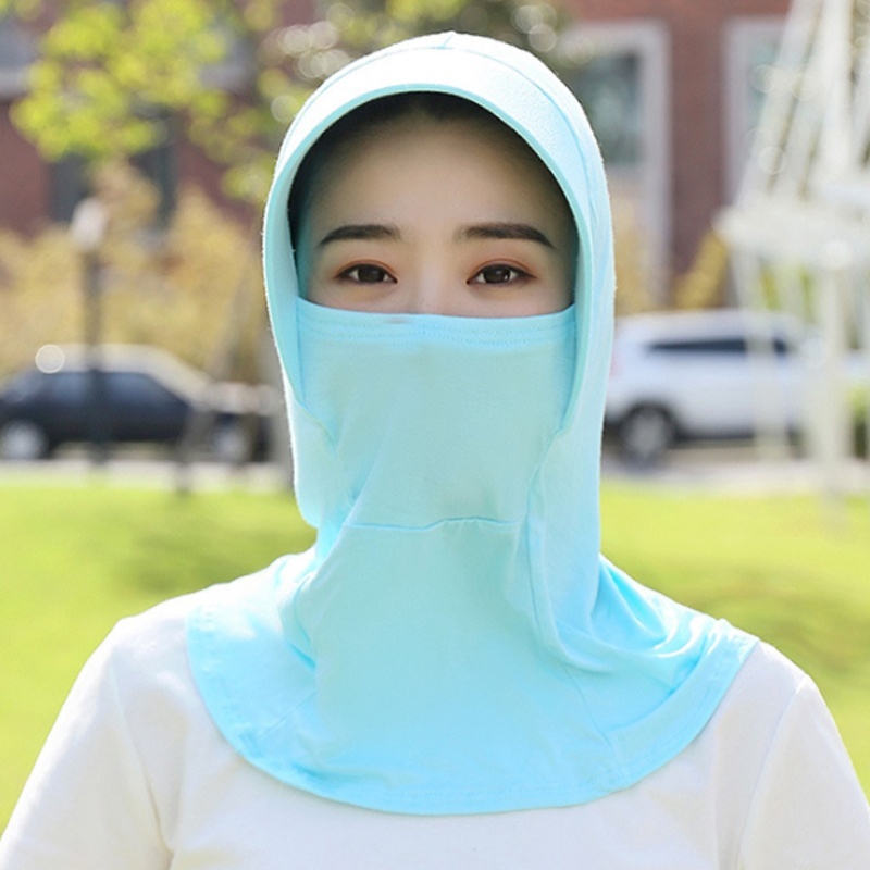 Mũ trùm đầu có mạng che mặt thời trang tiện lợi