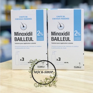 Xịt mọc tóc chống rụng tóc Minoxidil 2% hộp 3lọ 60ml - ngăn tóc rụng
