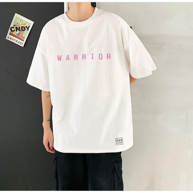 Áo phông trắng tay lỡ form rộng unisex nam nữ mùa hè Warrior Tay Lỡ Siêu Đẹp - áo nhóm đội đi biển fullsize new ྇