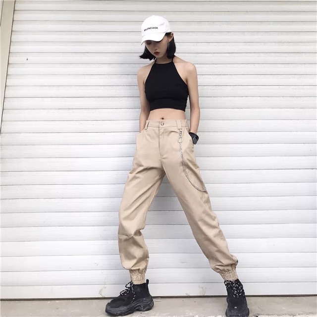 [order] quần jogger kèm dây xích cá tính | BigBuy360 - bigbuy360.vn