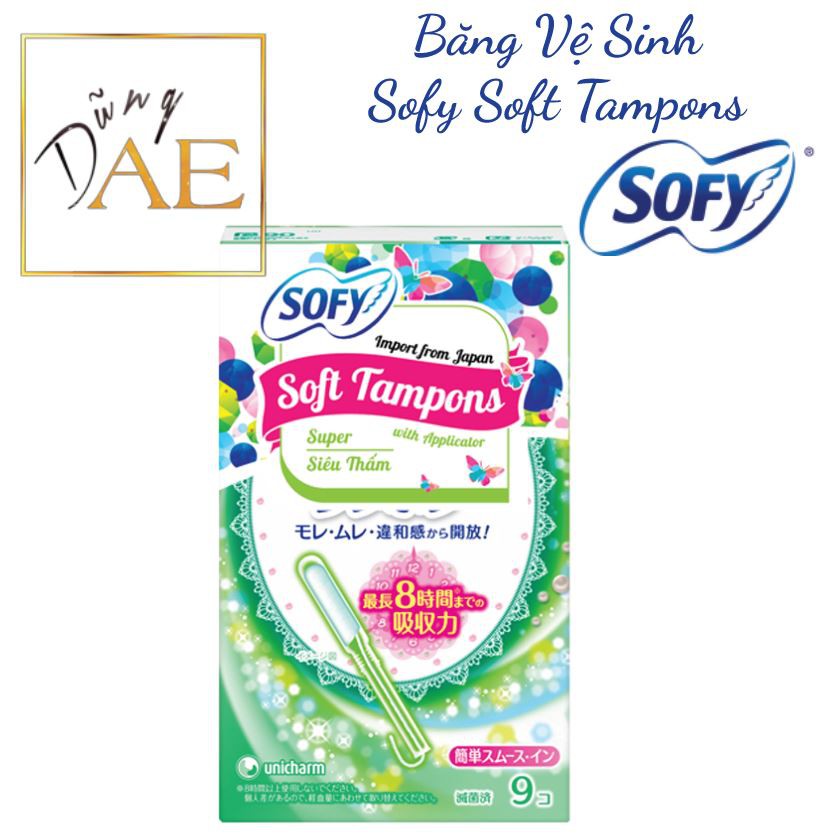 BVS Sofy Soft Tampon - Băng vệ sinh Sofy Soft Tampon Super siêu thấm gói 9