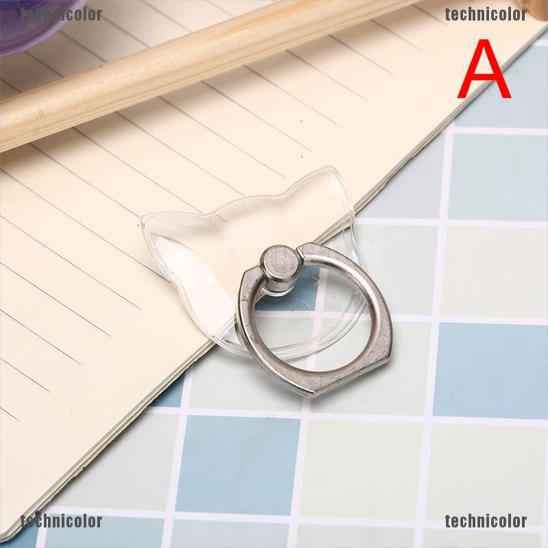 1 Nhẫn Xoay Trong Suốt Dễ Thương Giá Đỡ Điện Thoại