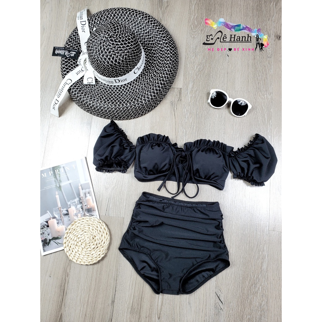 Bikini Đồ Bơi 2 Mảnh Tay Phồng Hiền Hồ Siêu Đẹp