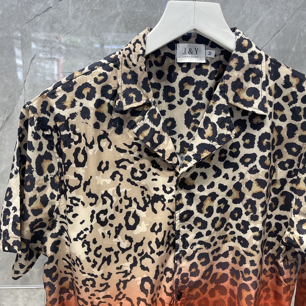 Áo sơ mi hoạ tiết nam DA BÁO DB1 chất lụa chéo cao cấp, thoáng mát, không nhăn | BigBuy360 - bigbuy360.vn