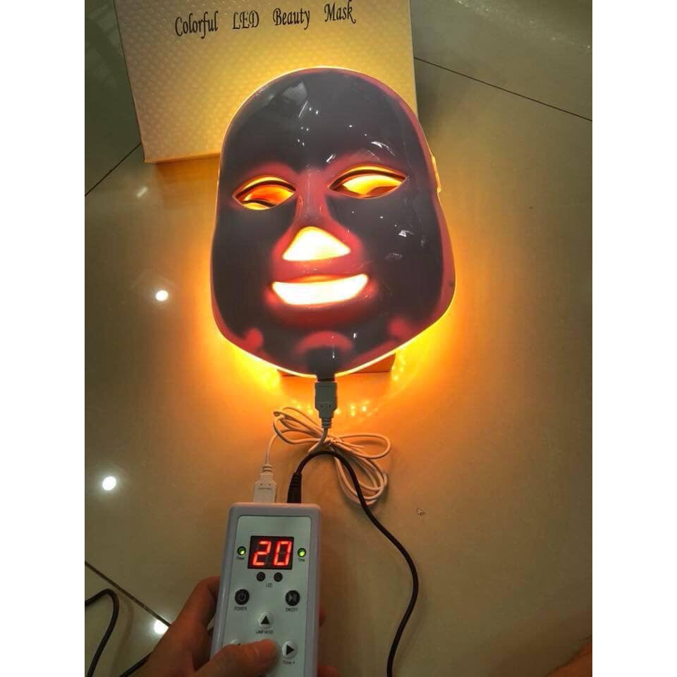 Mặt Nạ Ánh Sáng Sinh Học 7 Màu Dùng Đeo Mặt Nạ Dưỡng Trắng Da Bảo Hành 12Tháng