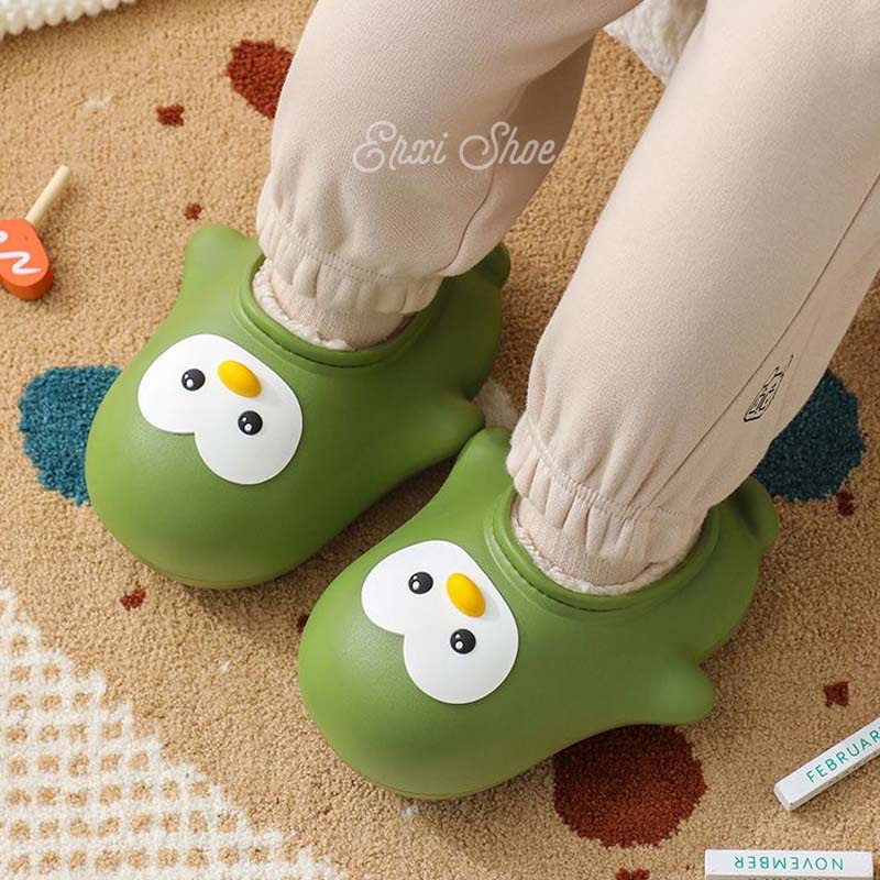 Oeteo Dép Bông Đi Trong Nhà Hình Chim Cánh Cụt Dễ Thương Cho Bé