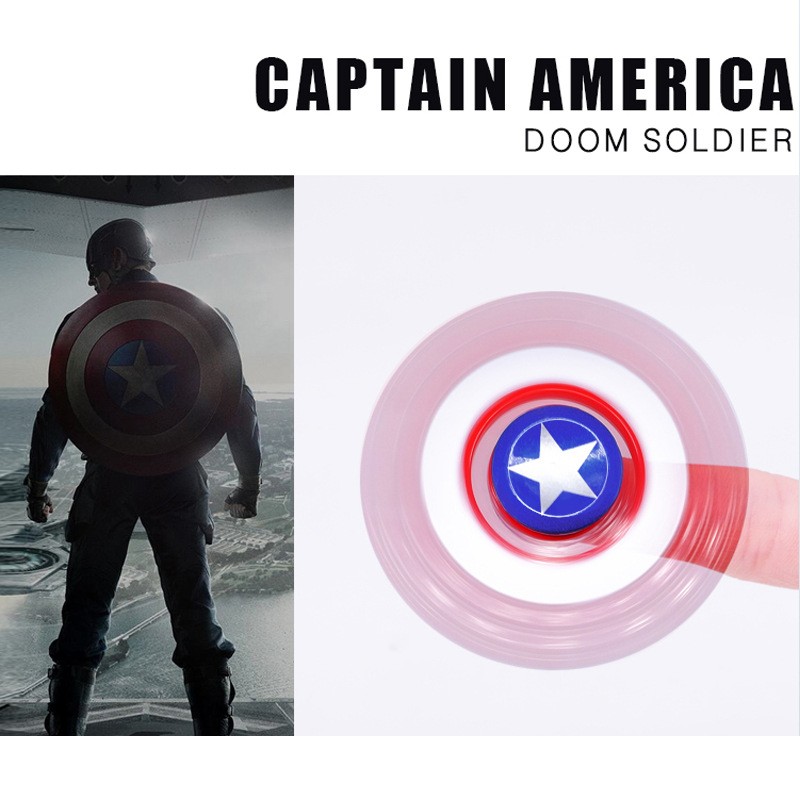 Fidget Spinner Captain America - Món đồ chơi Con Quay 3 Cánh Để Giảm Stress