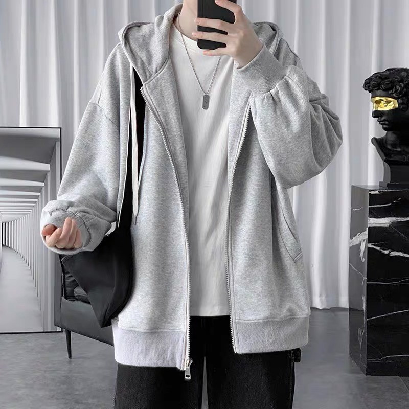 Áo khoác nỉ hoodie trơn Unisex - Hoodie zip form rộng có mũ dáng suông basic ulzzang nam nữ HOT | BigBuy360 - bigbuy360.vn