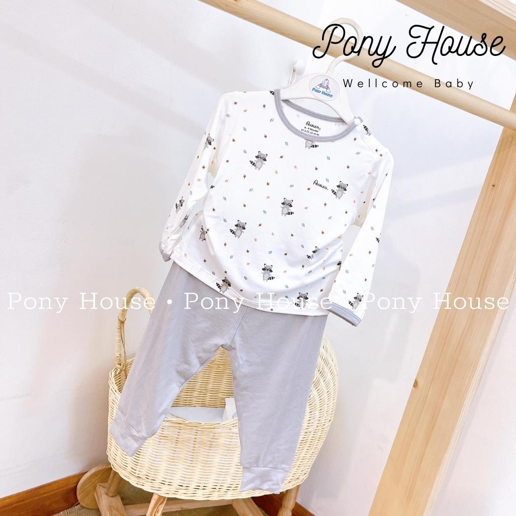 Bộ Quần Áo Dài Tay Avaler Cài Vai Chất Sợi Tre Siêu Mềm Mịn Cho Bé Trai, Bé Gái Size 6-9M Đến 2-3Y