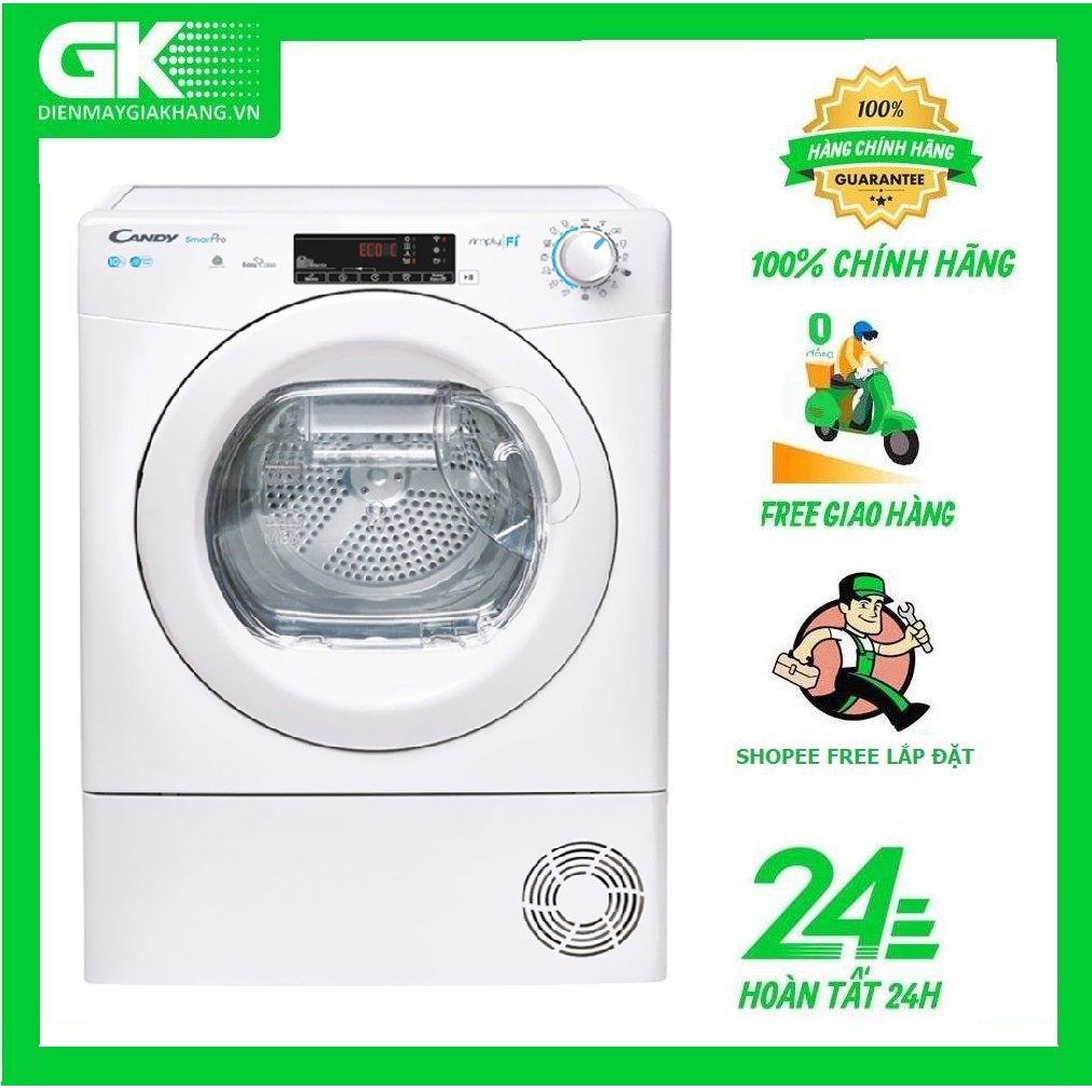 CSO C8TE-S MIỄN PHÍ CÔNG LẮP ĐẶT Máy sấy quần áo Candy 8 kg CSO C8TE-S