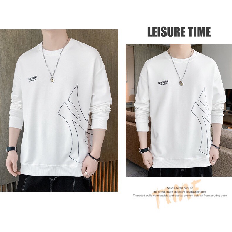 Áo thun nam tay dài 💝 Áo thun cổ tròn đẹp dài  hàn quốc sweater khoác thu đông cao cấp giá rẻ N..Y