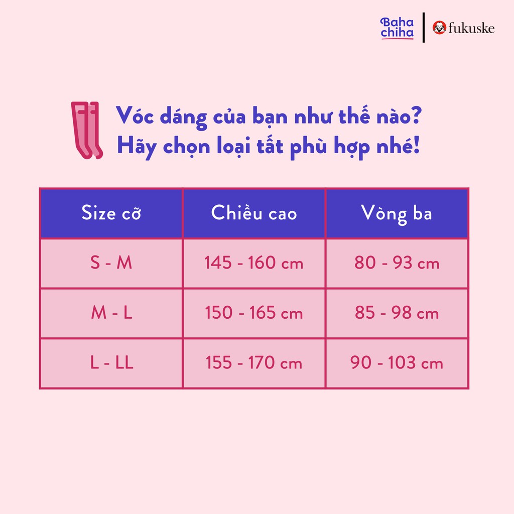 Quần tất nữ Nhật Bản Fukuske Thoải mái bất ngờ khi mặc - Che khuyết điểm đôi chân đẹp mịn trong suốt - BAHACHIHA