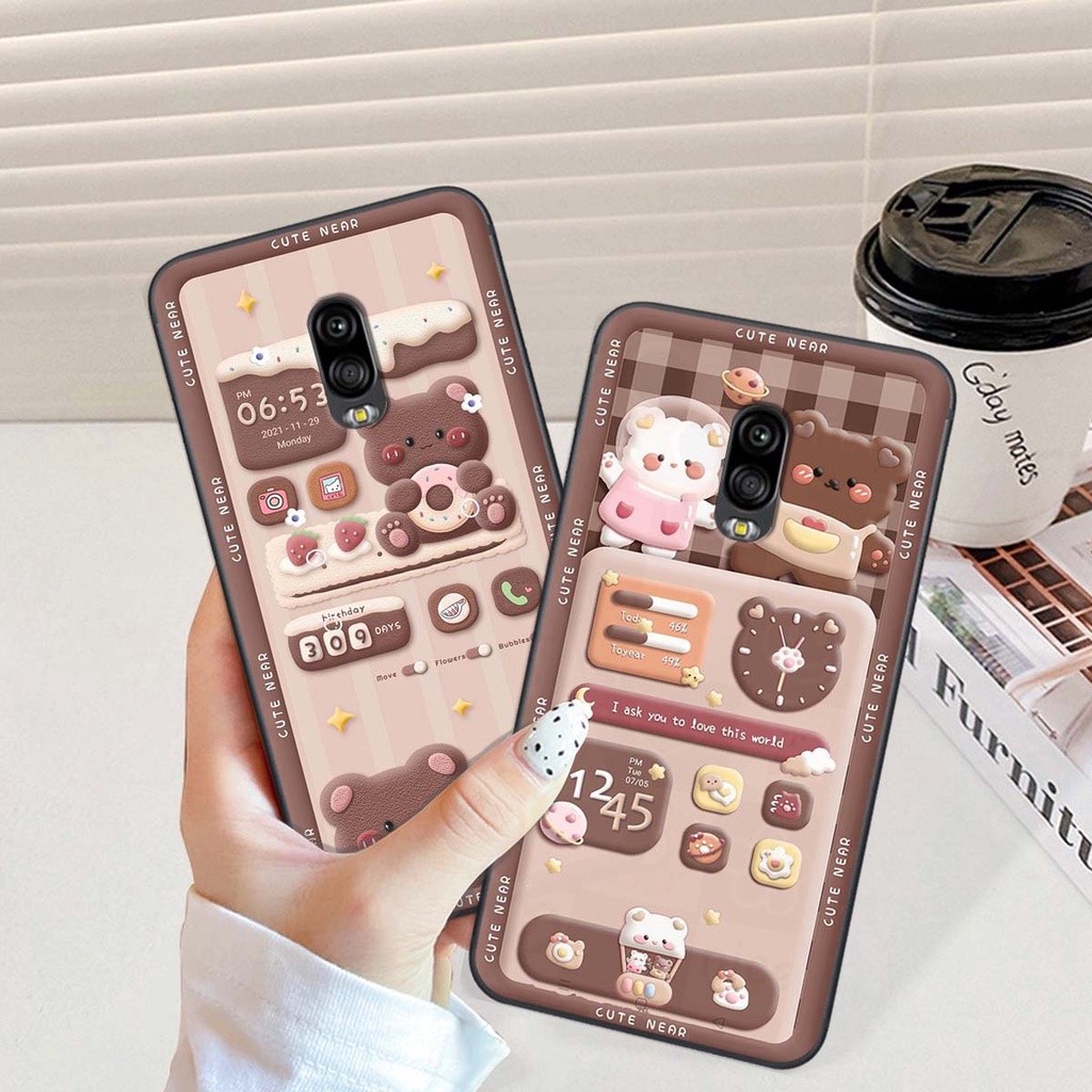 Ốp lưng Samsung J7 Plus / J7+ in hình gấu cute,bò sữa 3D cute dễ thương bảo vệ điện thoại.