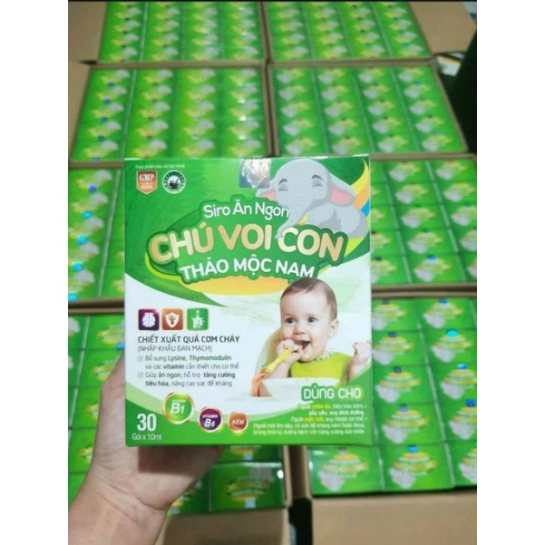 Combo 2h siro ăn ngon chú voi con thảo mộc nam, hàng chính hãng