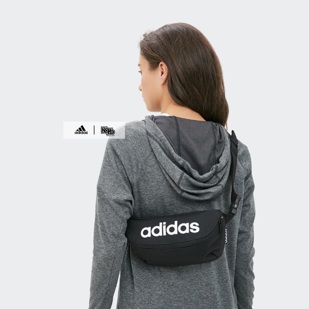 (HÀNG XUẤT XỊN) Túi bao tử das đen logo chữ dọc DAILY WAIST BAG BLACK GE1113 Kích thước: 15 cm x 27 cm x 9 cm