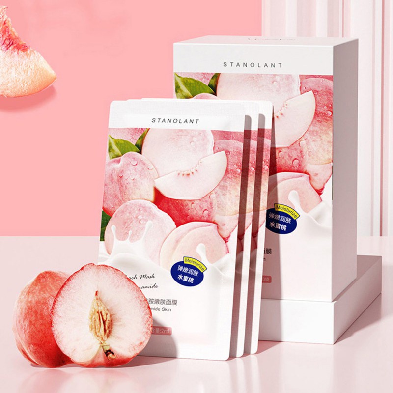 Set 30 Mặt Nạ Ngủ Chiết Xuất Đào Niacinamide Dưỡng Ẩm Thu Nhỏ Lỗ Chân Lông Làm Săn Ch