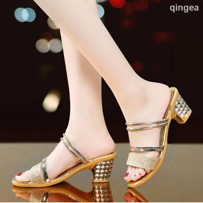 Giày Sandal Đế Thô Kiểu Dáng Trẻ Trung Thanh Lịch Dành Cho Nữ