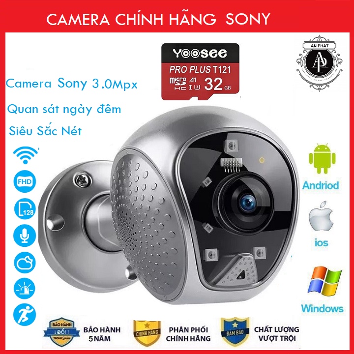 Camera Ngoài Trời Sony 3.0Mpx Full HD - Thiết Kế Đột Phá Bảo Hành 60 Tháng