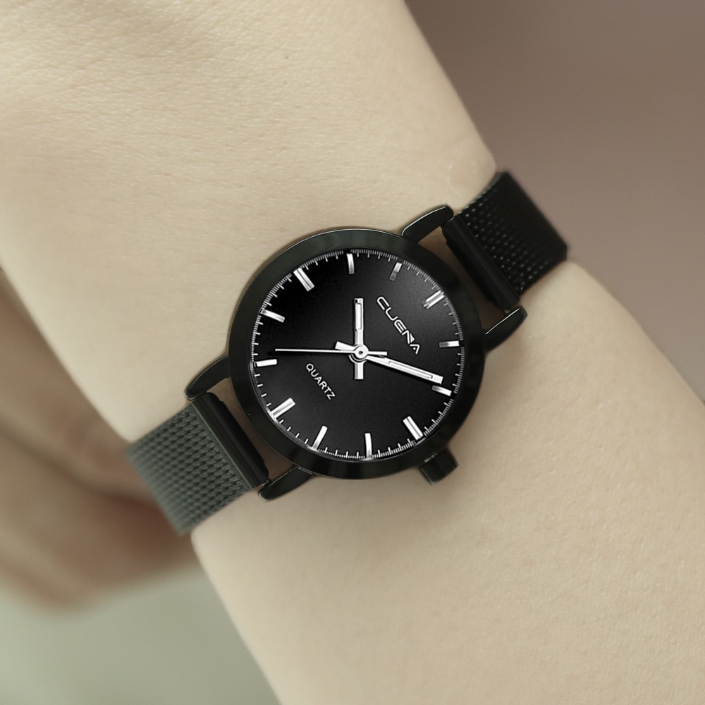 Đồng hồ nữ CUENA dây thép lụa sang trọng CE6627 tặng vòng tay nút thắt | BigBuy360 - bigbuy360.vn