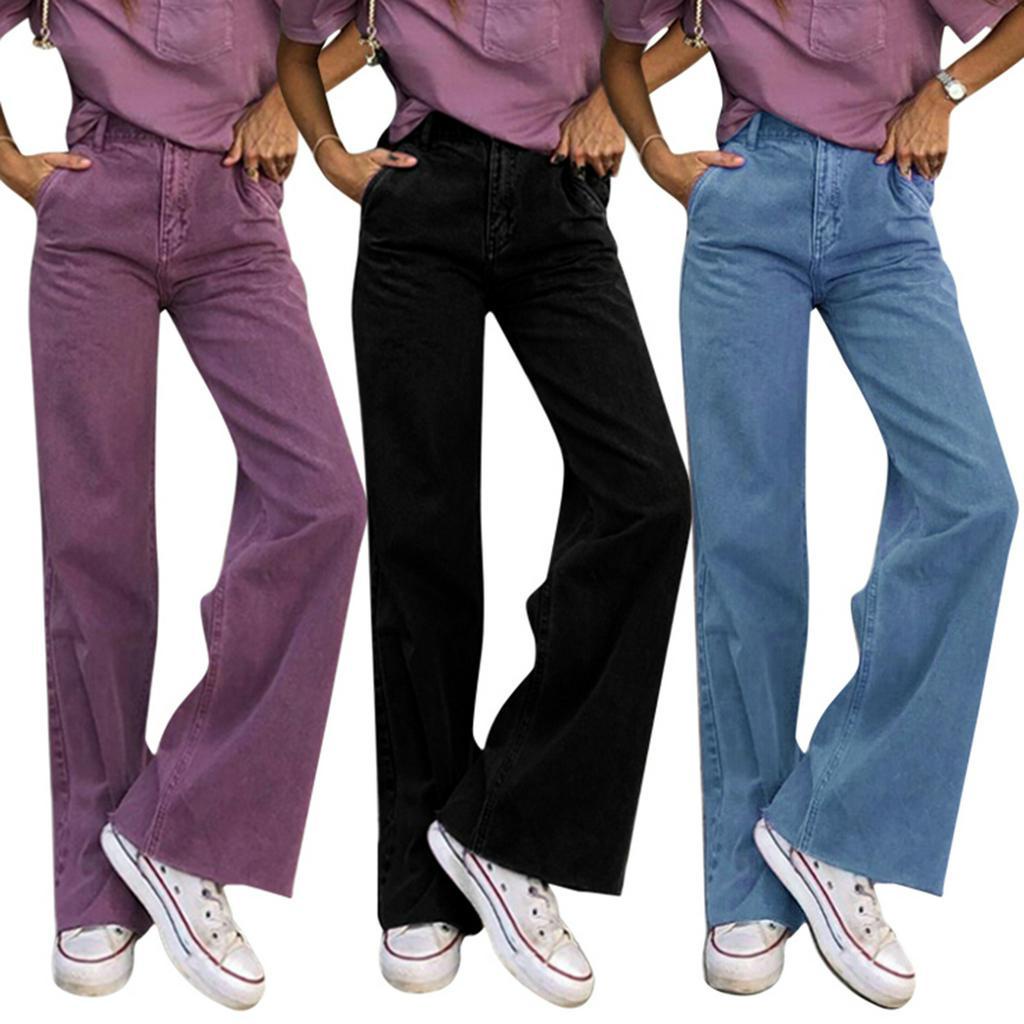 Quần Jeans Dài Ống Rộng Thời Trang Dành Cho Nữ