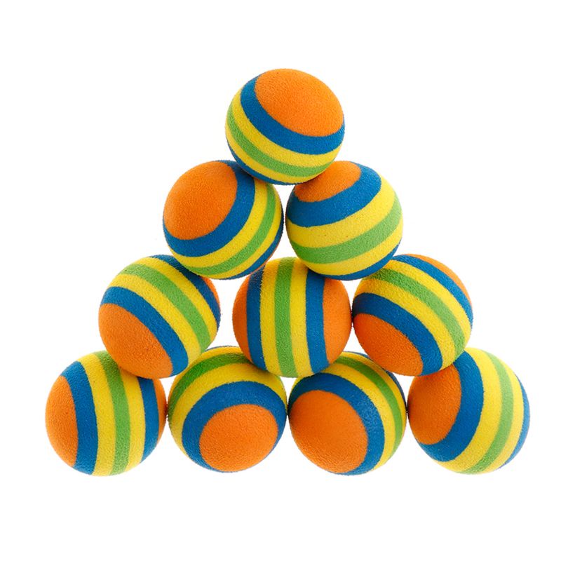 Set 10 Quả Bóng Eva Mềm Nhiều Màu Sắc Dùng Làm Đồ Chơi Cho Thú Cưng