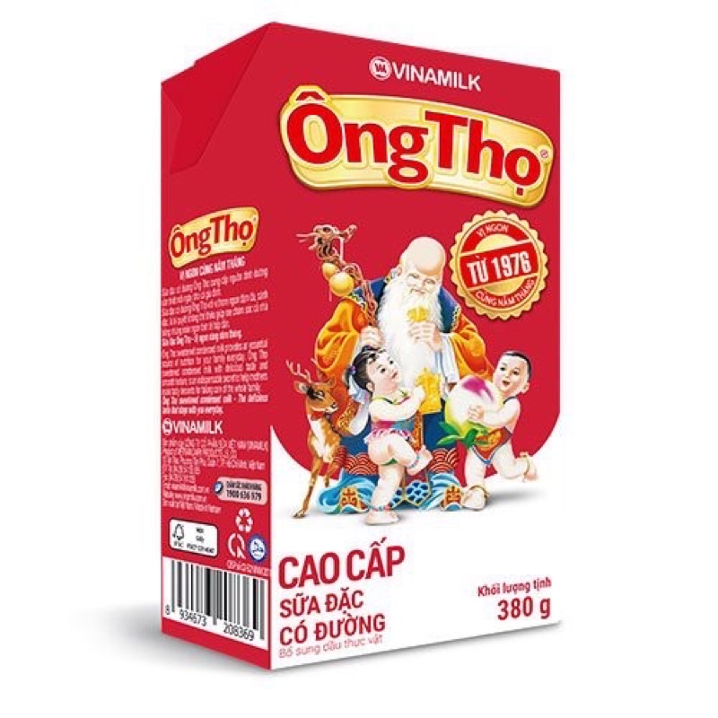 SỮA ĐẶC ÔNG THỌ 👴🏻 HỘP GIẤY 380g (ngon ngọt sánh quyện)