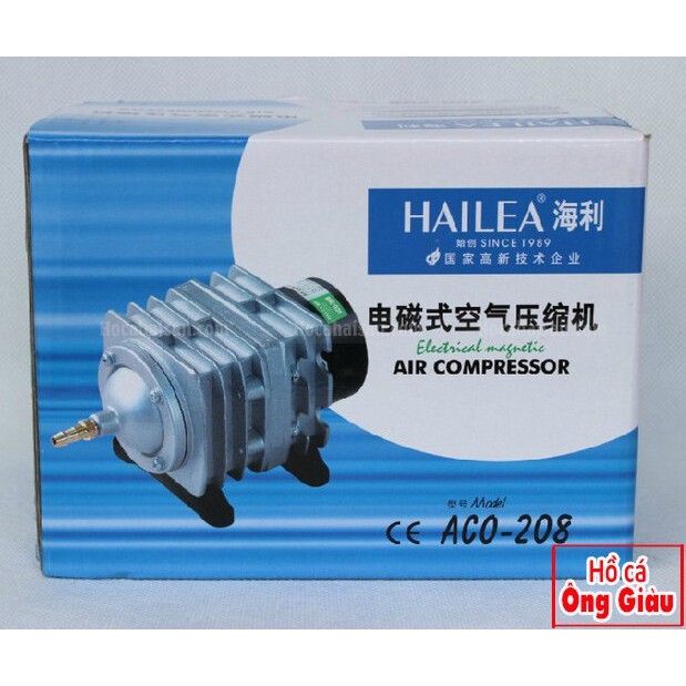 Máy tạo oxy, sủi điện Hailea 208 (25W/ 45L/P) hồ thủy sinh, siêu bền