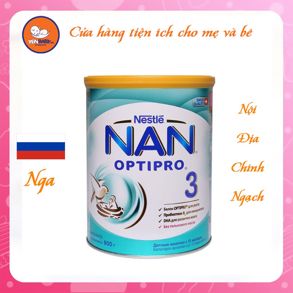 Sữa NAN Optipro Nga số 1,2,3 400,800g cho bé