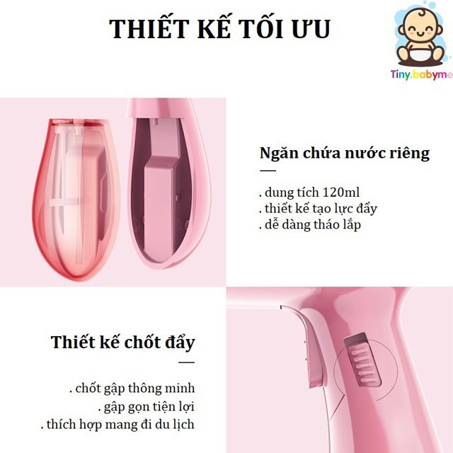 Bàn ủi hơi nước cầm tay, bàn là Sokany-3060  gấp gọn thuận tiện mang theo khi đi du lịch và công tác