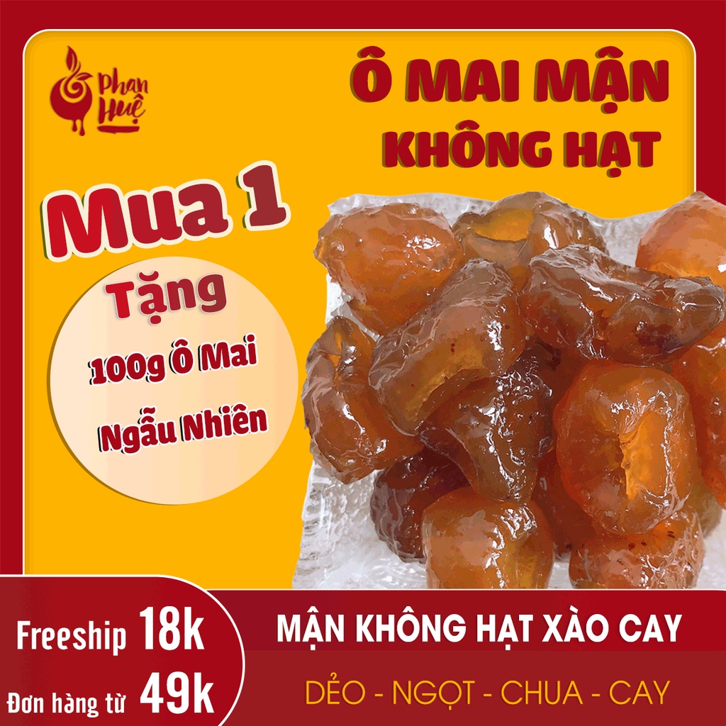 Ô mai xí muội mận không hạt xào cay Phan Huệ đặc biệt, mận miền Bắc chọn lọc, đặc sản Hà Nội