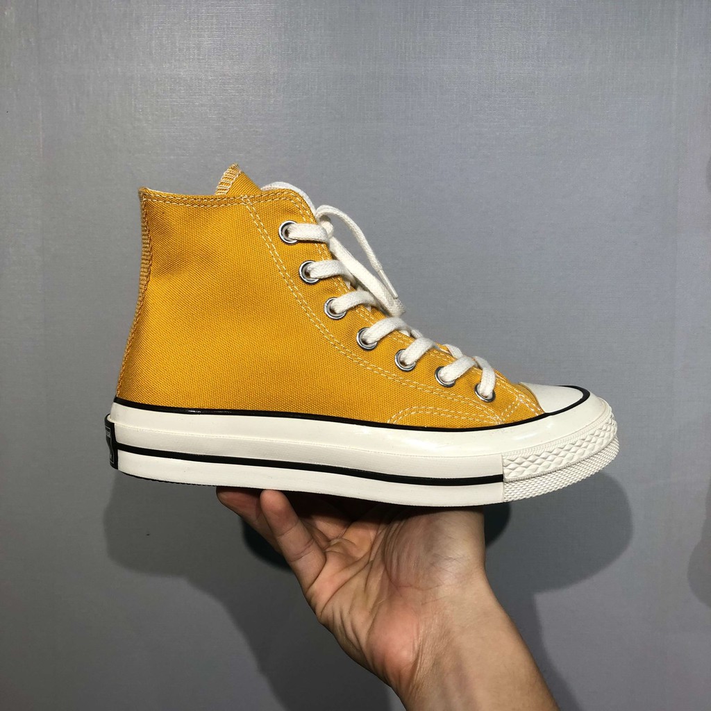 (𝗖𝗵𝗶́𝗻𝗵 𝗵𝗮̃𝗻𝗴 - 𝗙𝗮𝗸𝗲 đ𝗲̂̀𝗻 𝘅𝟭𝟬 | M - Waffle) Giày CONVERSE 1970s Sunflower Cổ Cao - 162054C - Giày full tem - Box ko tem