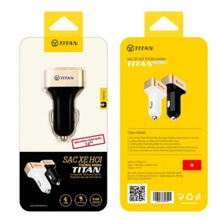 - sạc ô tô 4 cổng usb titan so11