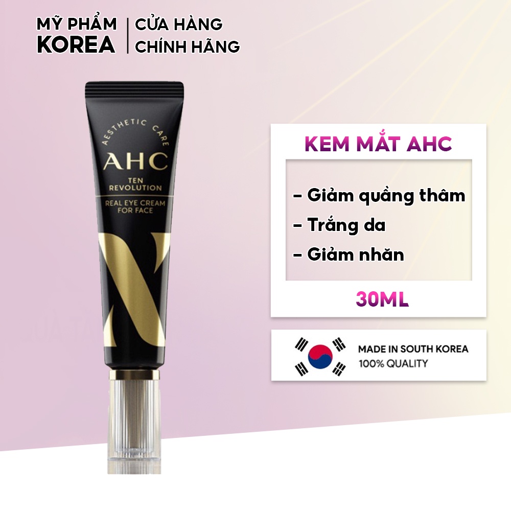 Kem mắt AHC Ageless Real Eye Cream For Face hết thâm quầng mắt Hàn Quốc 30ml