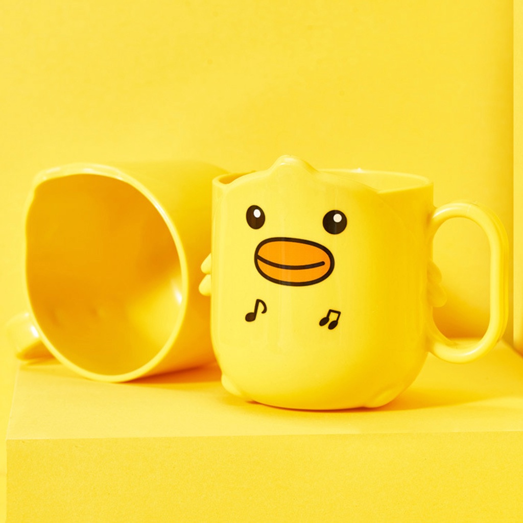 Tennessee052 Cốc bàn chải đánh răng PP Dễ thương Hình con vịt Hoạt hình cho phòng tắm