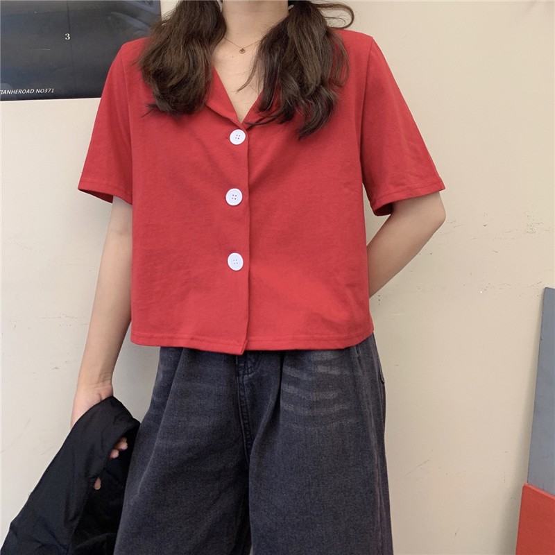 Áo Sơ Mi Nữ Đũi Ulzzang Trơn Nhiều Màu SM03