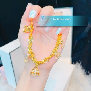 Lắc Italy cham đính đá hiệu mạ vàng