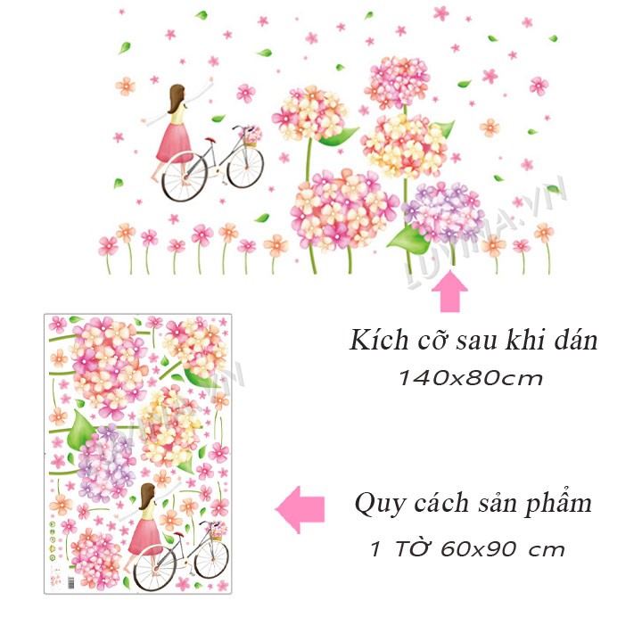 [RẺ VÔ ĐỊCH]-[ĐƠN 200K CÓ QUÀ TẶNG]-Decal trang trí lớp,phòng học,phòng ngủ cho bé-Cô giáo ngắm hoa-[GIAO TRONG NGÀY]