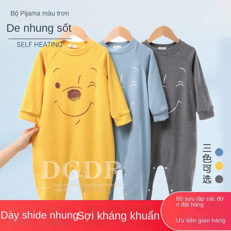 ❣Quần áo mặc nhà mùa thu / đông cho trẻ em, áo khoác ngoài cho trẻ trung và nhỏ, áo nhung, đồ ngủ ấm áp, áo liền quần bả