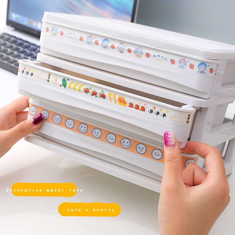 Washi Tape Băng Dán PET Màu Rực Rỡ Trang Trí Sổ, Dán Tường | WS015
